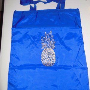 Aquazzura Firenze Blue Nylon Pineapple Tote Bag